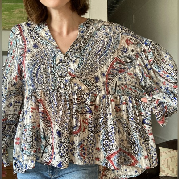 Zara Flowy Paisley blouse - Picture 4 of 7